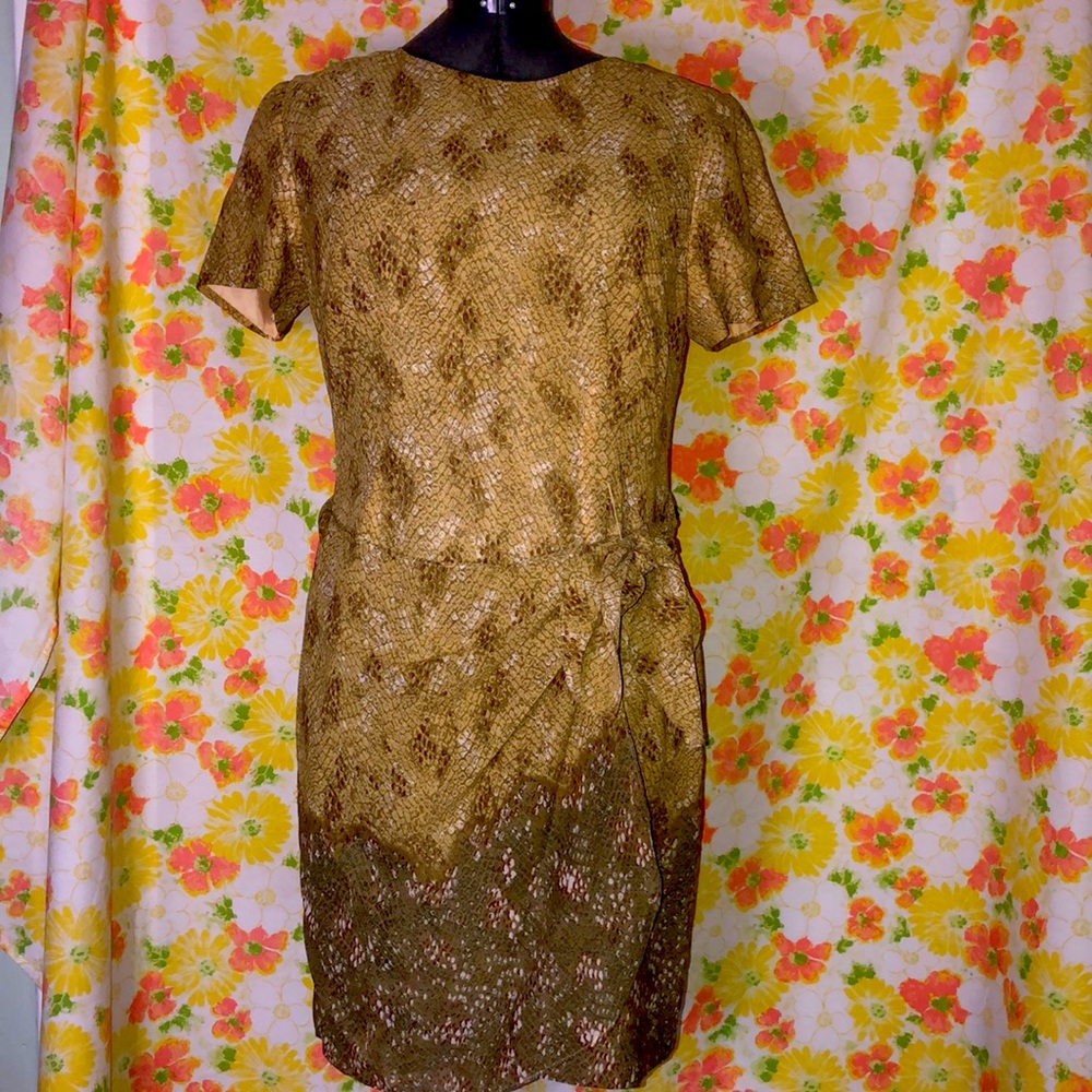 John Roberts Snake skin printed Dress